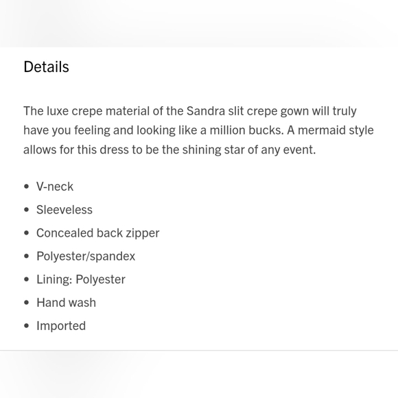 Sale! Dress The Population White Sandra Crepe Slit Gown - Picture 5 of 10